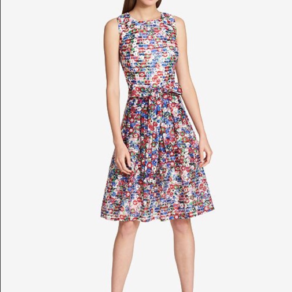 Striped Fit and Flare Dress